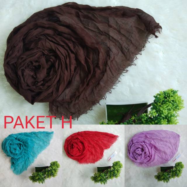 PROMO (50rb=4pcs) Pashmina Kusut