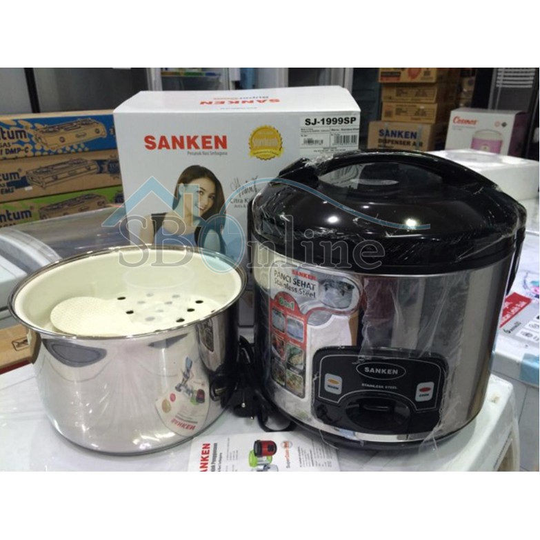 Sanken Rice Cooker 1.8L SJ-1999 Stainless Steel