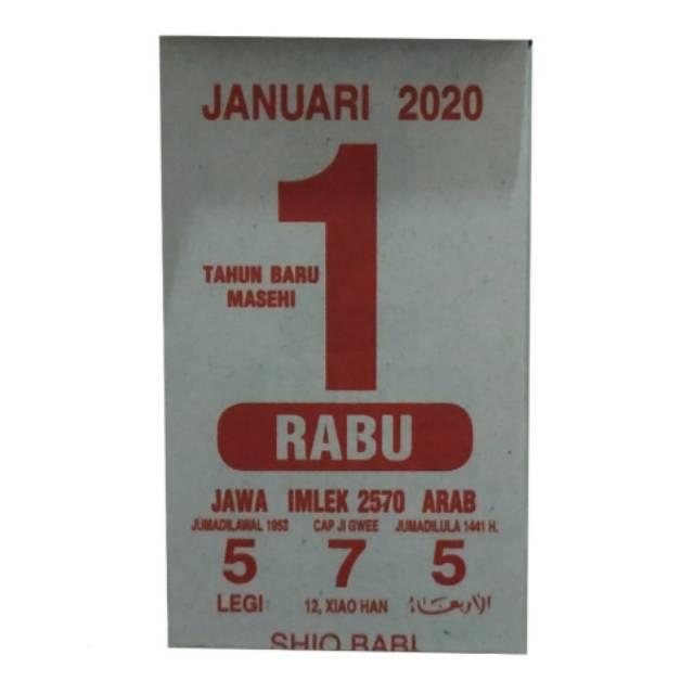 Kalender Harian Mini Sobek 2020