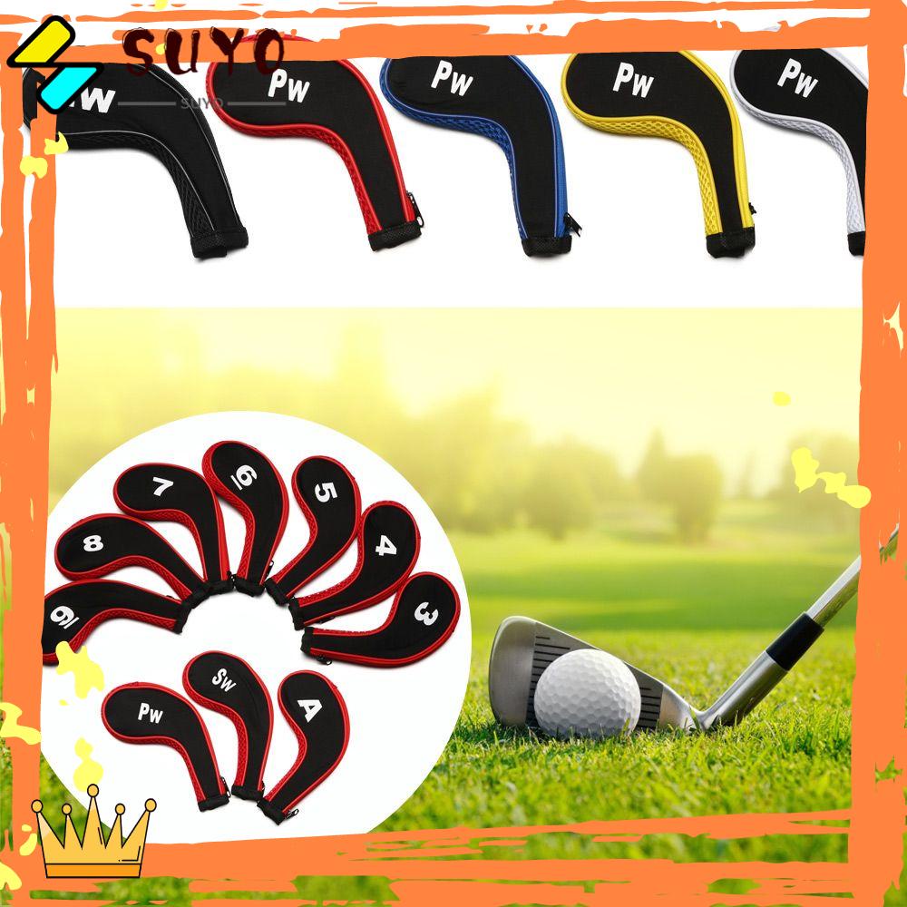 Suyo 10pcs Cover Pelindung Kepala / Leher Panjang Untuk Golf