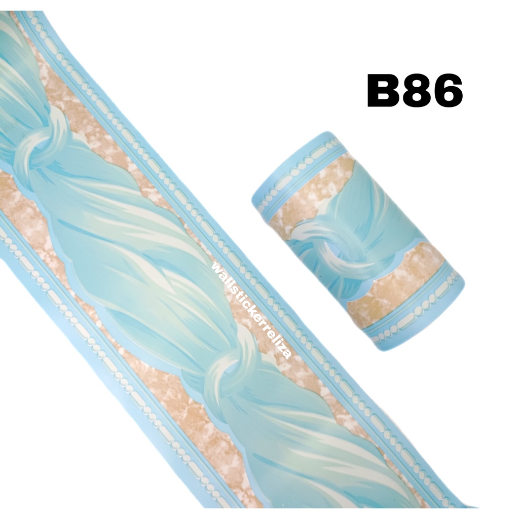 RELIZA Wall Border BIRU MUDA 10CM X 10METER Wallborder B86