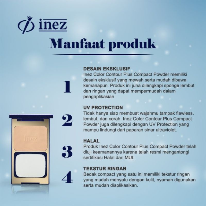 Inez Color Contour Plus Compact Powder (New case)