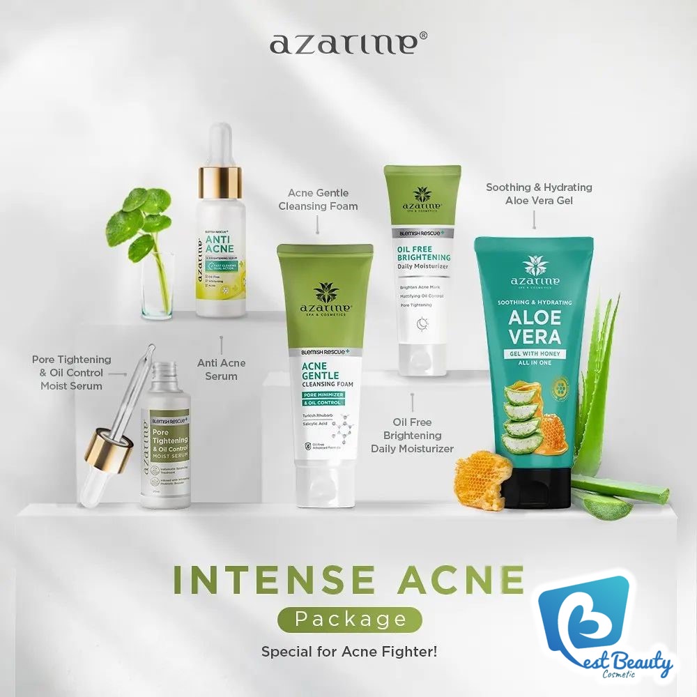 ★ BB ★ AZARINE Anti Acne SERIES - Cleansing Foam 60ml - Acne Spot Gel 15gr - Anti Acne Serum 20ml