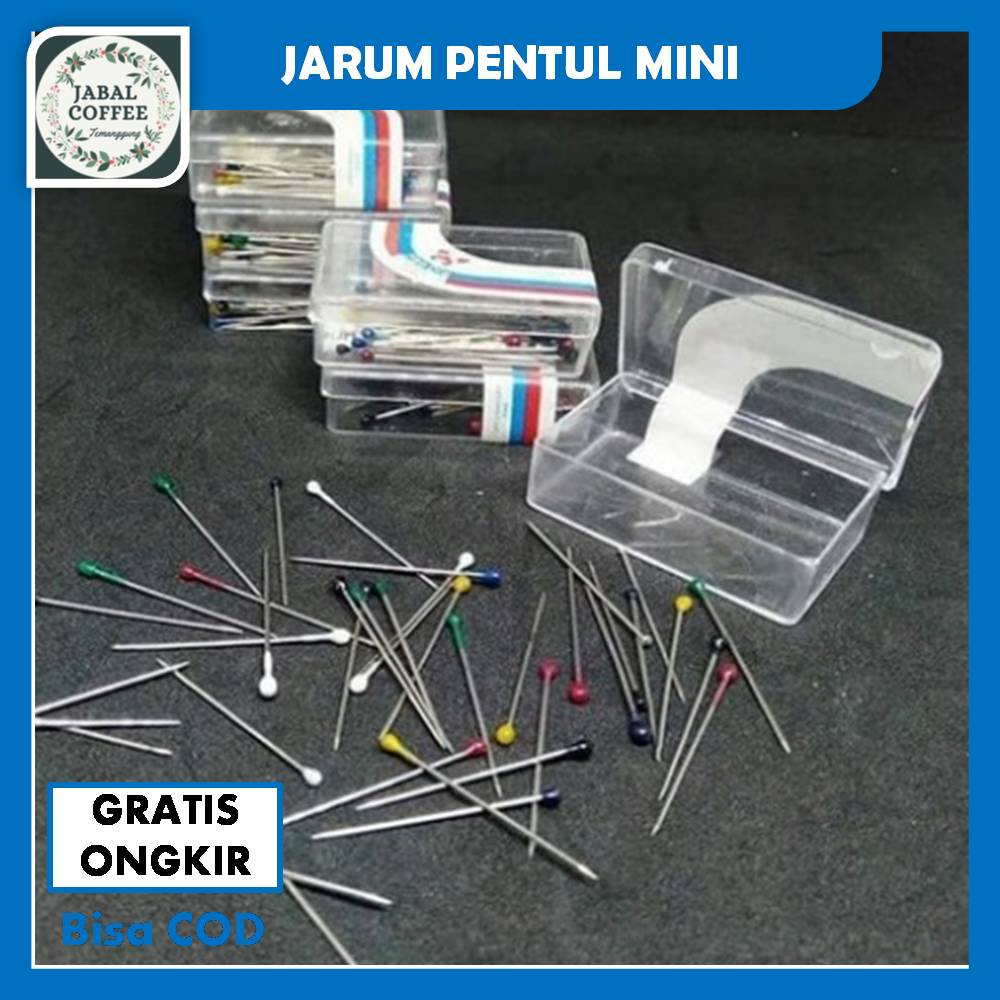 Jarum Pentul Kotak Kecil / Jarum Pentul Mini / Jarum Hijab / Jarum Pentul Warna Warni