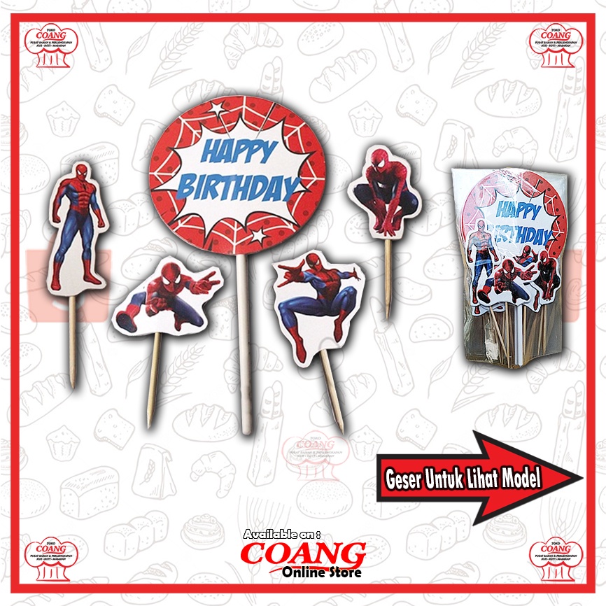 TOPPER HBD KARAKTER KECIL - TOPPER KUE ULANG TAHUN