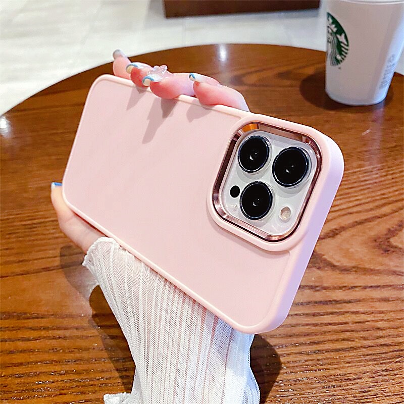 Soft Case Silikon Cair Lensa Metal Shockproof Untuk iphone 13 pro max 13 12 pro max 12pro 13pro