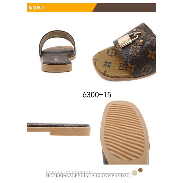 Leather Lock it Flat Sandals #6300-15