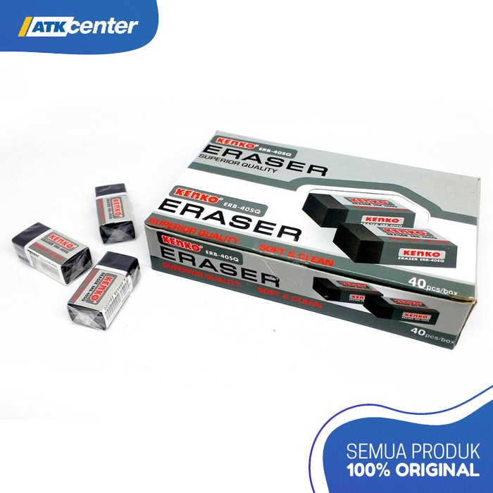 

PENGHAPUS / ERASER KENKO ERB-40SQ Black (isi 3 pcs)