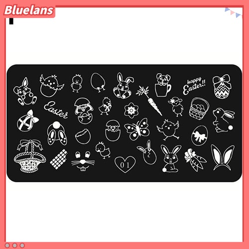 Bluelans Stempel / Cap Kuku Motif Print Untuk Nail Art / Manicure DIY