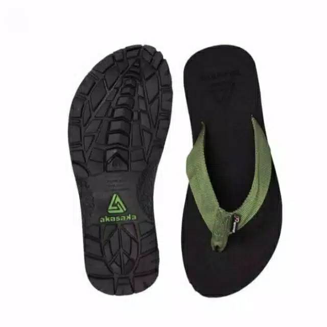 Sandal Akasaka etna hijau sandal jepit pria sandal hiking outdoor