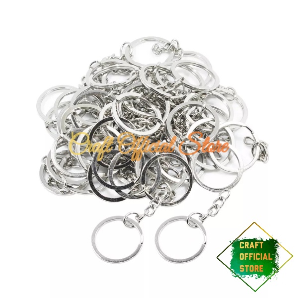 (6 pcs) Ring Gantungan Kunci Bandul Bahan Craft