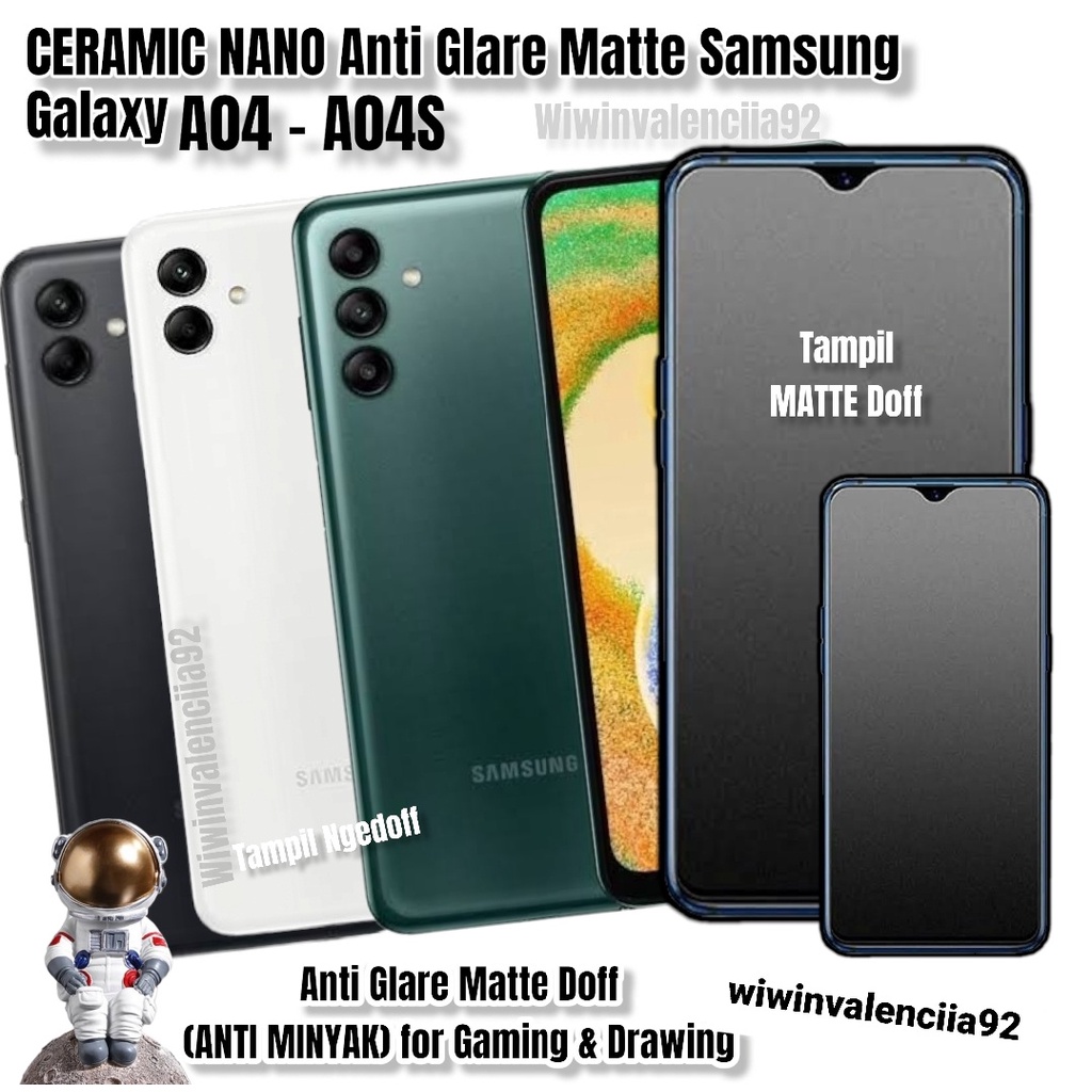 Baru Tempered Nano Anti Glare Matte Doff SAMSUNG A14 A04 A04s A04E A03 A03s A03Core A02 A02s A01 Core M02 M02s M14 M13 M23 A23 A13 M33 M53 Tempred Drawing-Gaming-Game Ceramic/Keramic Full Cover/Tempred Plastik Tebal Gelap Black-Hitam Dof Glass S 4G 5G E