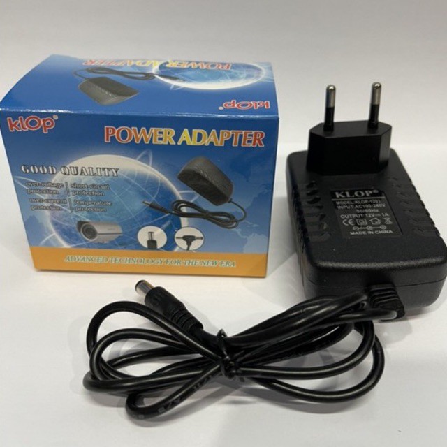 ADAPTOR 12 Volt 1 Ampere klop 2 pin besar dan kecil jack T