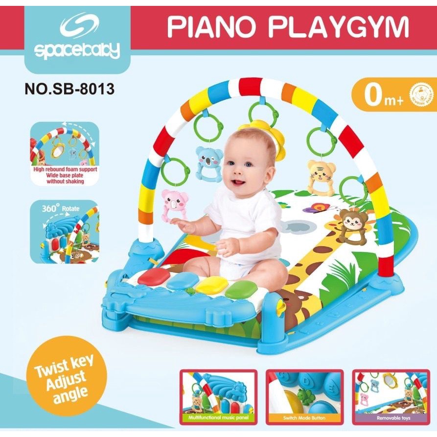 Bebe Smart Mastela Space Baby Piano Playgym Playmat Bayi SB 8017, SB 8013, SB 8020 / Pliko Playmat with Projector