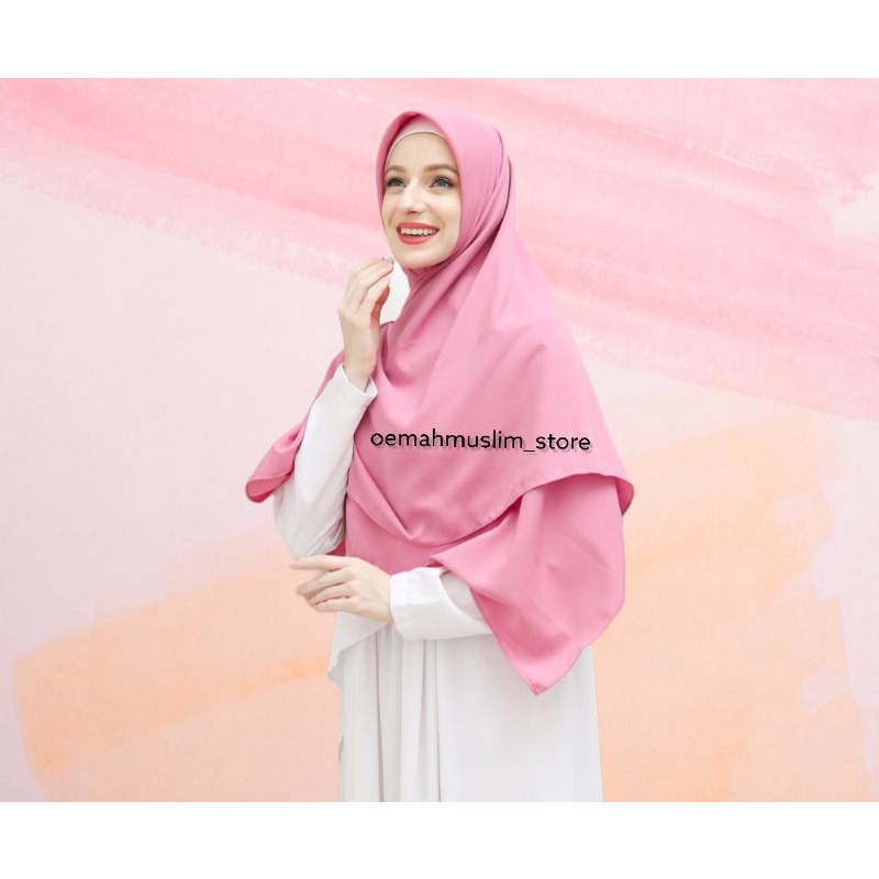 Jilbab/hijab segiempat wolfis 130x130/ square wolfis polos/ segi empat syar'i