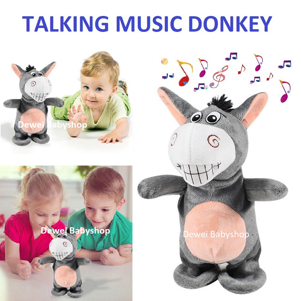 Mainan Boneka Keledai Edukasi Bicara Musik Anak Bayi ( Talking Music Donkey Baby Doll Toys )