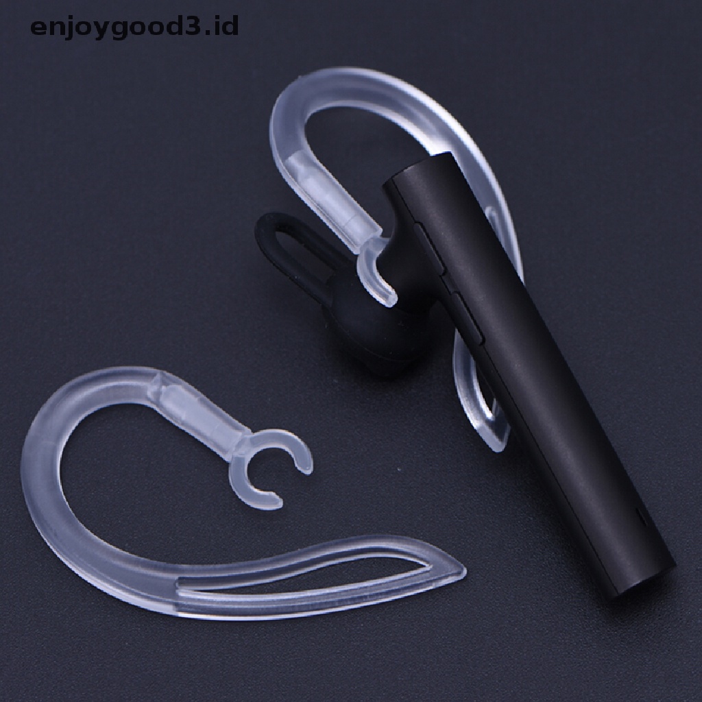 Klip Kait Earphone Bluetooth Bahan Silikon Transparan Ukuran 5 / 6 / 7 / 8 / 9 / 10mm