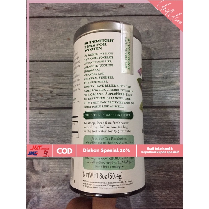 

⭐COD⭐ Super Herb Tea Sage Teh For Hot Flashes buat Control Menopause