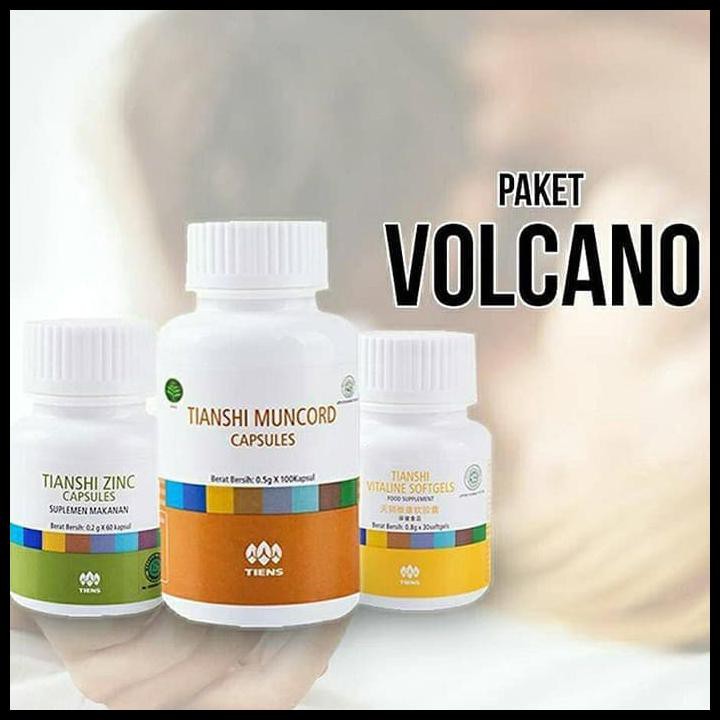 DISKON Paket Stamina Pria Volcano|Vulcano Muncord Vitaline Zinc Tiens|Tianshi