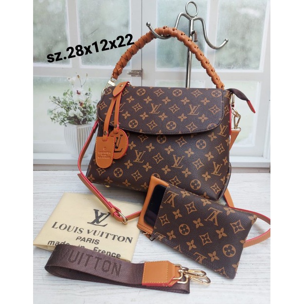 Tas Wanita LV Victory Tali Kepang Free Dompet