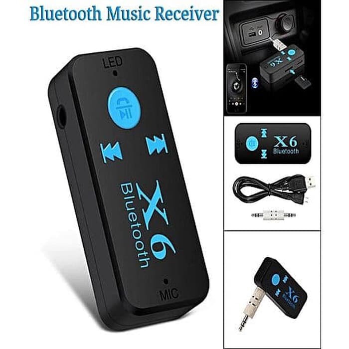 [ORIGINAL] BLUETOOTH RECEIVER CAR X6 CK05 / BLUETOOTH AUX KIT X6 GOOD QUALITY