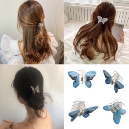 JEDAI KUPU KUPU 4CM - Jepit Rambut Korea - Jepitan Ponytail Butterfly Hair Claw Clips