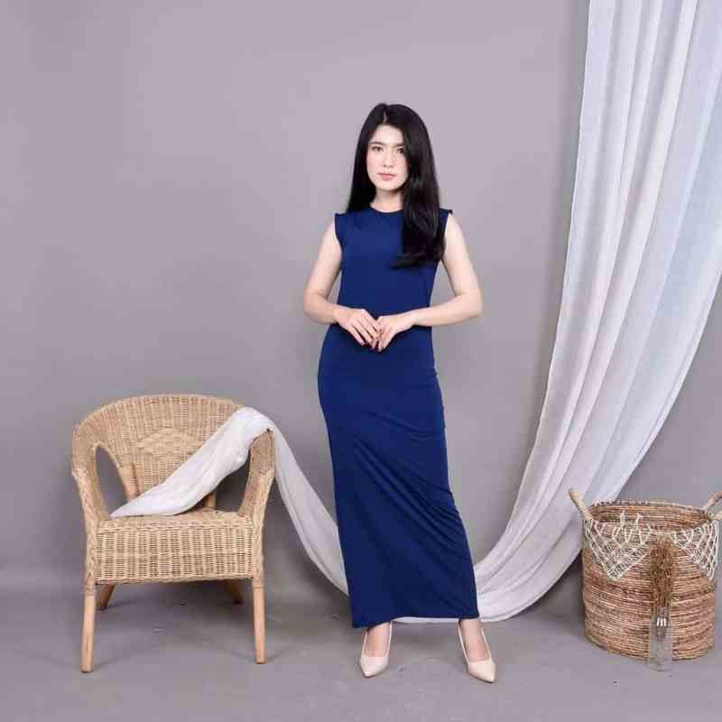 inner dress rajut tanpa lengan bahan kenit rajut terlaris rill pick