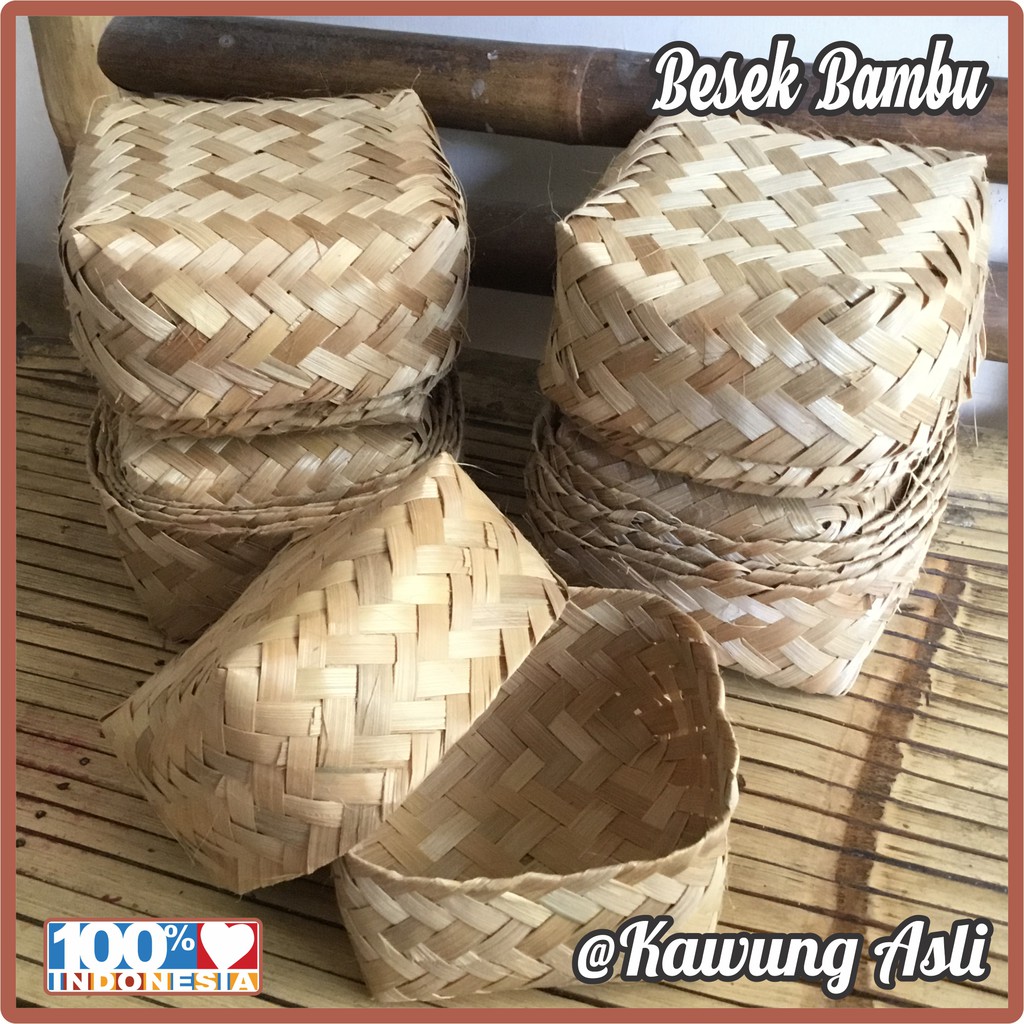 Besek Bambu | Wadah Besek Bambu untuk Kemasan Sepasang 13x13 atau 15x15