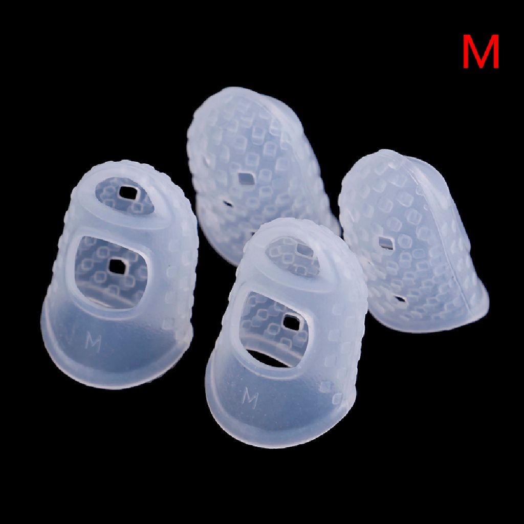 4pcs Pick Pelindung Jari Bahan Silikon Untuk Gitar bass ukulele