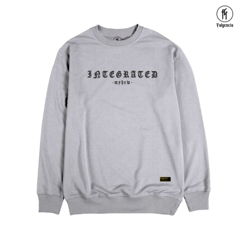 SWEATER CREWNECK GRAY SIMPLE FULGENCIA ORIGINAL CASUAL