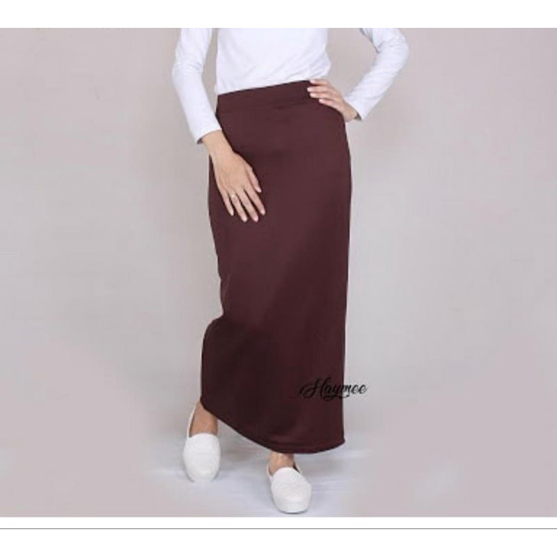 ROK POLOS BAHAN SCUBA ADEM // ROK SPAN MAXI KANTOR // ROK CASUAL