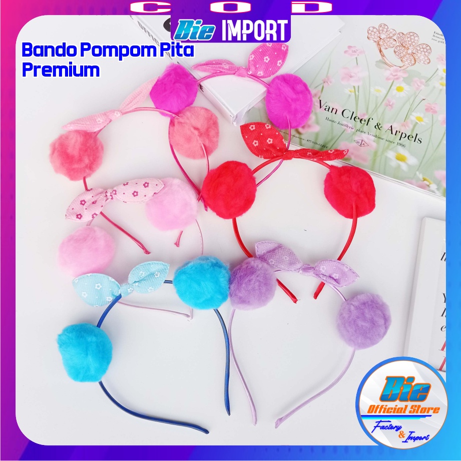 Bando Micky Mouse PomPom Preium Impor Best Seller