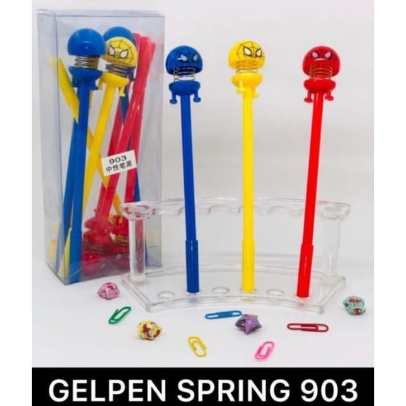 

GEL PEN SPRING / PEN GEL PER KARAKTER KARTUN SPIDERMAN ANEKA WARNA