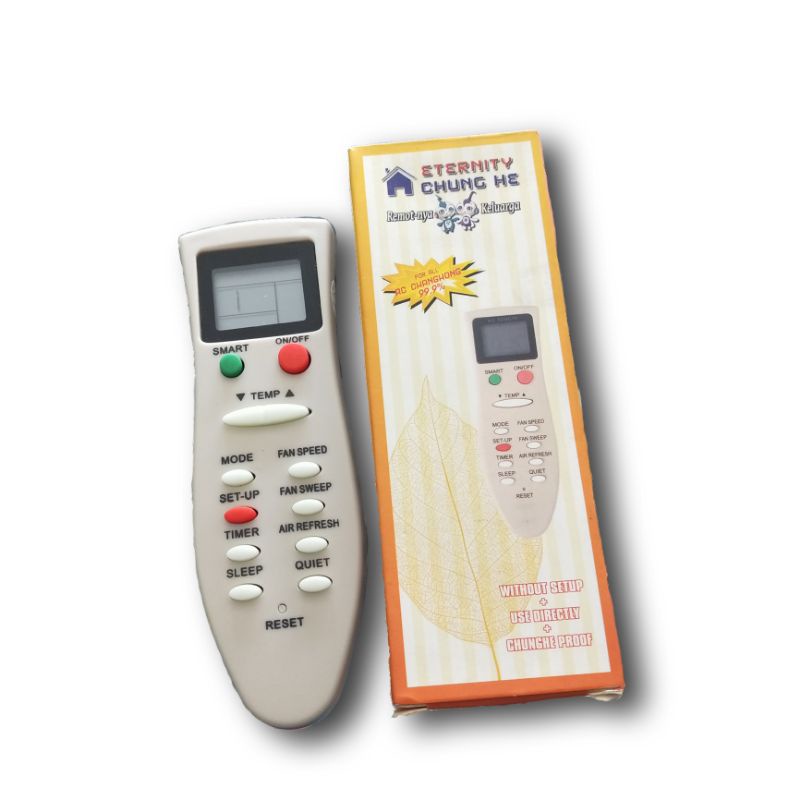 REMOT AC CHANGHONG ETERNITY CHUNG HE REMOTE AC TANPA SETUP