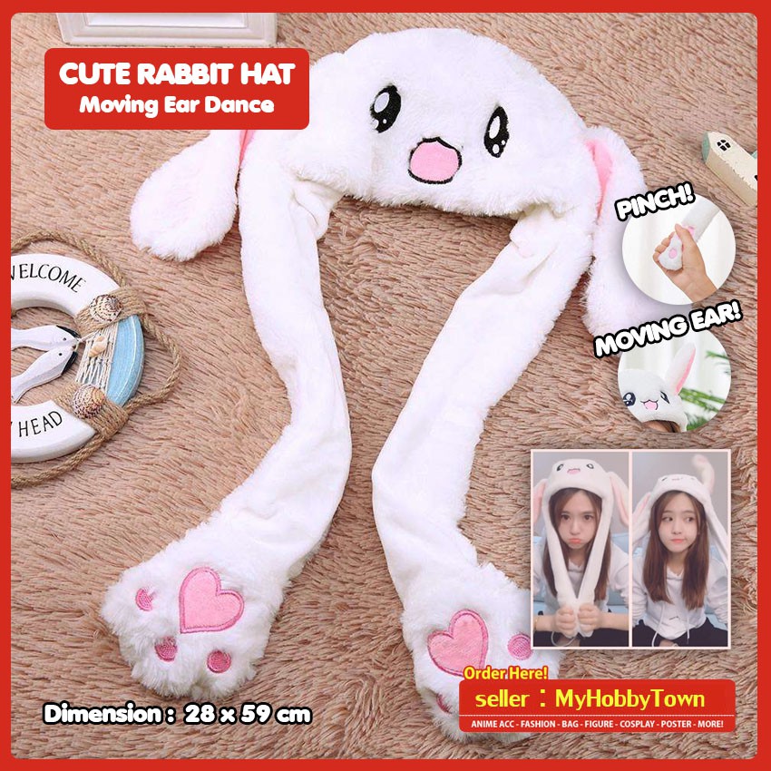 Topi Kelinci Moving Ear Korea