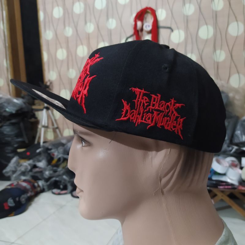 Topi Snapback metal distro pria Bordir the black Dahlia murder