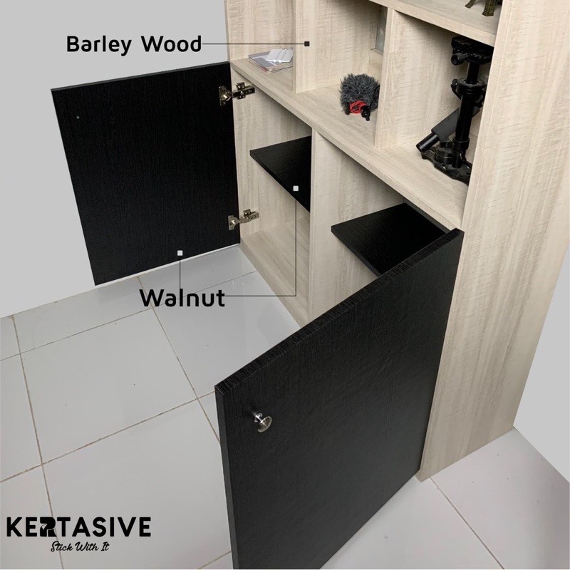 KERTASIVE PVC INTERIOR FILM BARLEY WOOD KT1361 sticker stiker perlapis furniture decosheet lem krem 