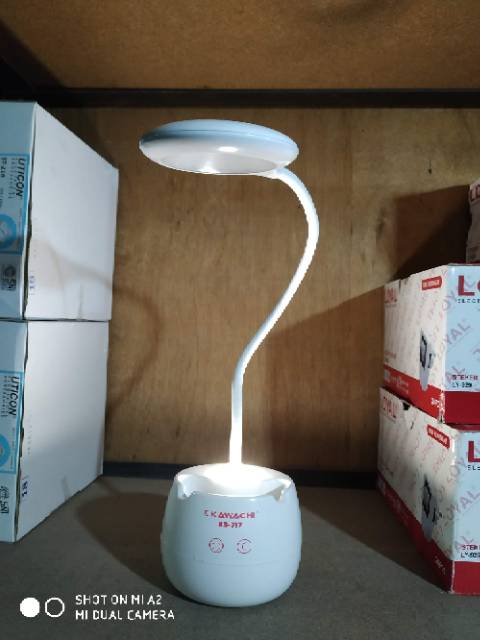 Lampu meja lampu belajar flexible mitsuyama ks 717 lampu tidur emergency saklar sentuh