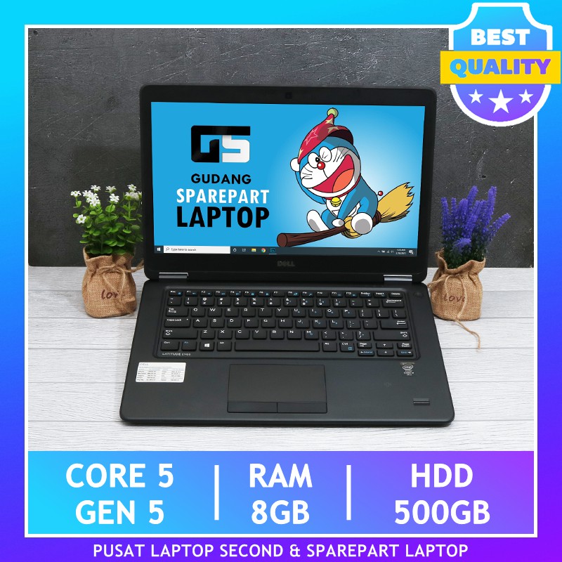 Dell Latitude E7450 Core i5 RAM 8GB 500GB Laptop Bekas Murah Notebook Second Ultrabook Tipis