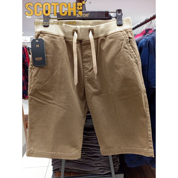 Celana Rib Pendek SCOTCH&CO Coklat ( S - 3XL )