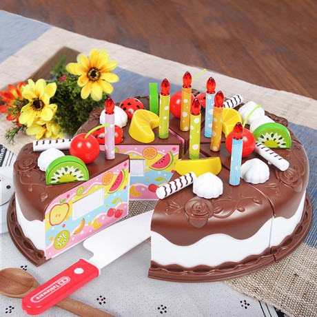 J3 - Mainan Kue Ulang Fruit Cake Birthday 37Pcs