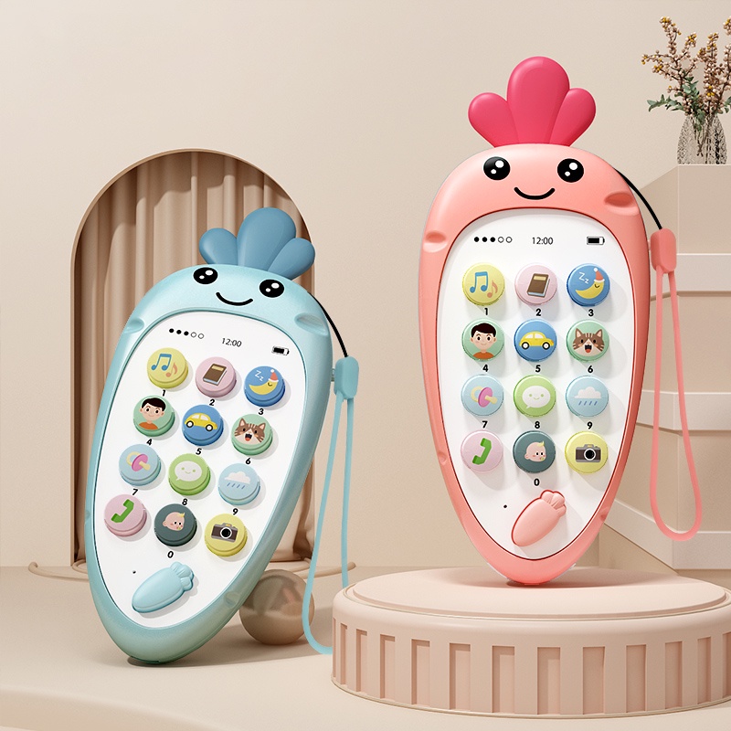 HIPPO LAND Mainan Ponsel Bayi / Mainan Handphonebayi /Telepon Pendidikan Awal dengan Lampu Musik/Radis 146