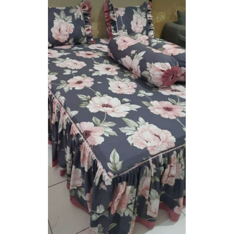 Sprei katun rumbai ukuran 100x200-200x200