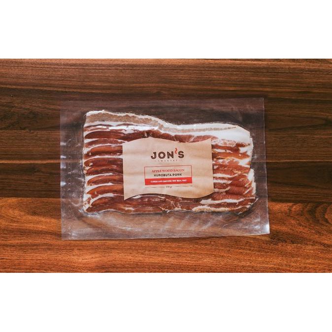 

PROMO ENAK Jon's Smokery Kurobuta Apple Wood Smoked Bacon 150gr Terlaris