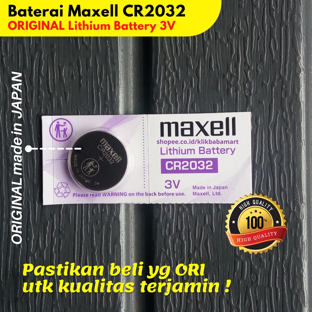 BATERAI REMOT MOTOR HONDA VARIO 150 SMARTKEY KEYLESS REMOTE ALARM KUNCI ORIGINAL MAXELL SATUAN PCS-7