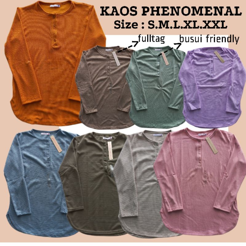 Kaos Lengan Panjang Phenomenal Kaos Wanita Phenomenal Kaos Busui Phenomenal Atasan Branded Matahari