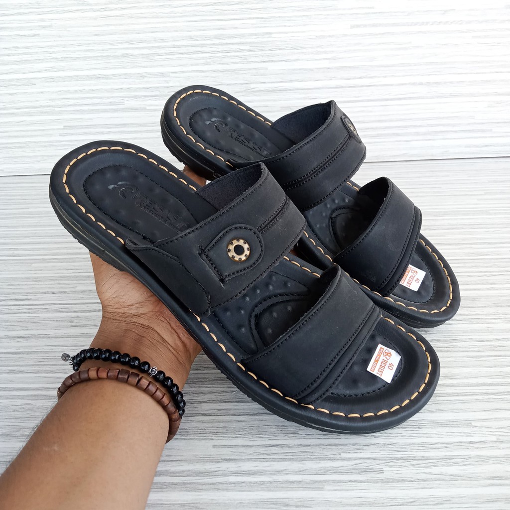 sandal kulit pria resist original sandal distro laki laki sepatu sendal pria wanita casual sendal pria fashions model terbaru sendal pria model terbaru untuk lebaran sandal outdoor sendal kulit tali dua pria terlaris