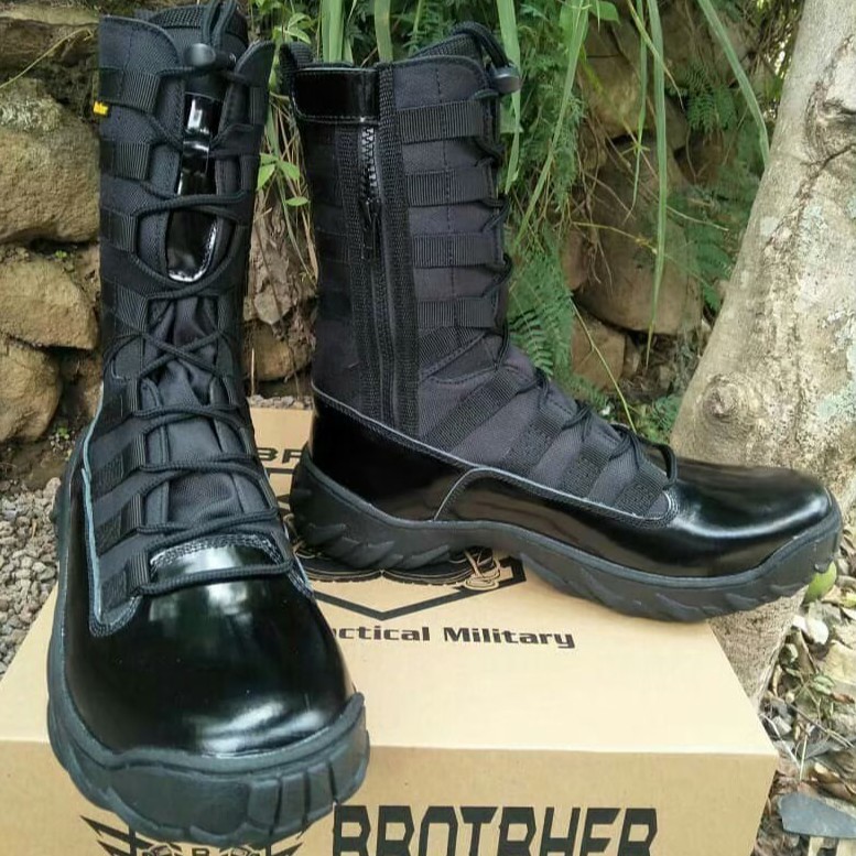 SEPATU PDL BROTRHER NINJA WEBA KULIT SAPI ASLI SEPATU PDL TNI POLRI SECURITY SATPAM DINAS LAPANGAN