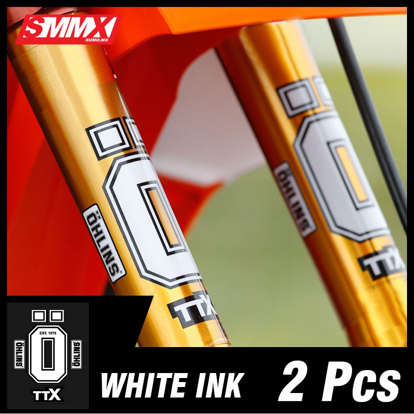 Sticker stiker shock USD OHLINS White ink