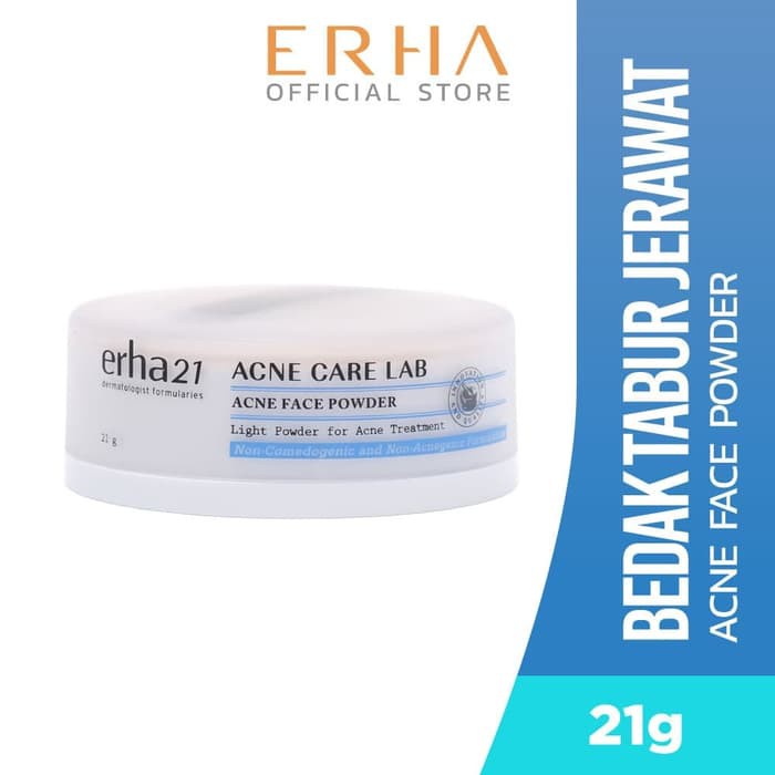 erha21 Acne Care Lab Acne Face Powder 21g - Bedak Kulit Jerawat